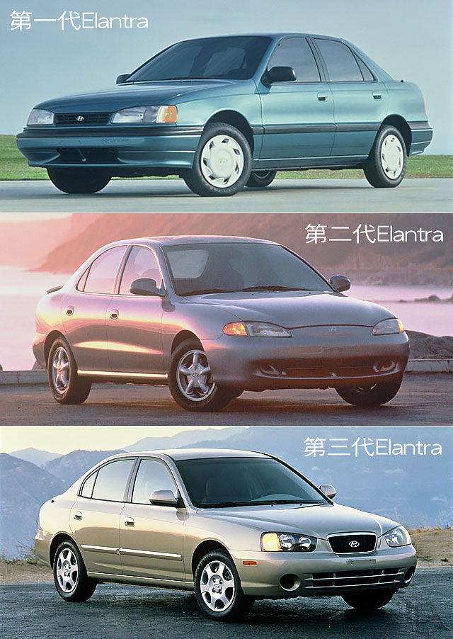 hyunai在1990年发表初代elantra,原本乃是中小型级距的战力,随著世代