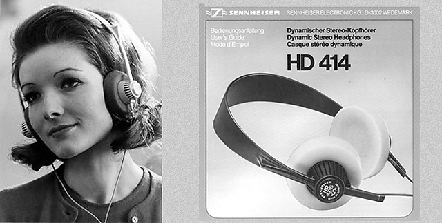 創下了1千萬支的驚人銷售記錄的Sennheiser HD414,是全球第一款開放式耳罩耳機。