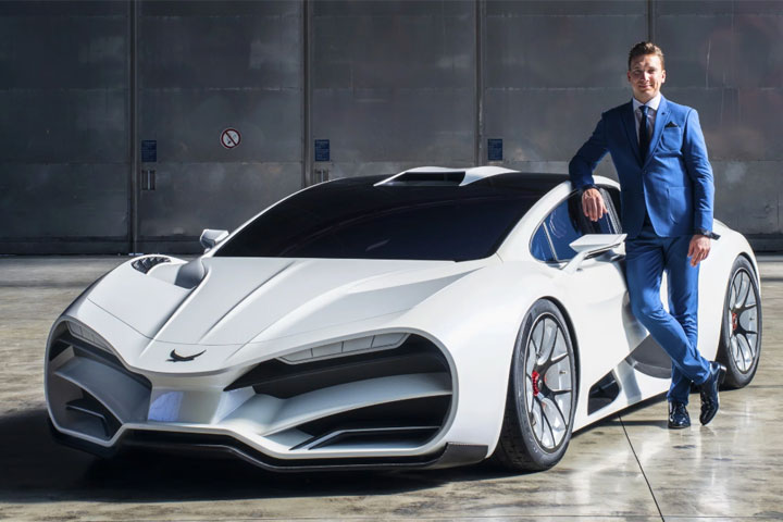 厂milan automotive,近日亮相了自家设计制造的超级跑车,名为「red」