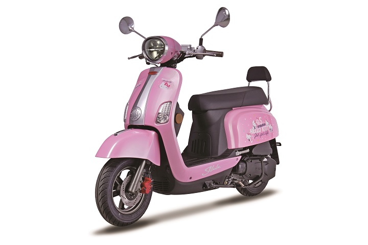 5月20日前購車即贈專屬擋風鏡，PGO Hello Kitty J-bubu促銷活動