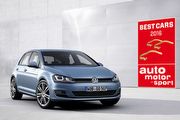 VW Golf得獎不斷，榮膺2016年度最佳小型車款殊榮