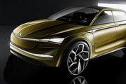 2017上海車展：品牌首款電動概念車，Škoda釋出Vision E電動跑旅草圖