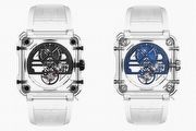 《2018 Basel》Bell & Ross BR X1藍寶石玻璃鏤通陀飛輪腕錶 