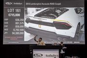 拍得71.5萬歐元高價，Lamborghini為教宗客製的Huracán RWD Coupé順利售出