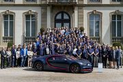 生產進度完成1/5，第100輛Bugatti Chiron完成生產