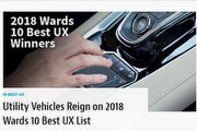 美國WardsAuto公佈2018年10大最佳UX駕駛輔助與娛樂配備用戶體驗車款、美國品牌的設計仍較受青睞