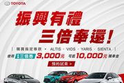 振興有理三倍奉還，Toyota 9月購車優惠活動